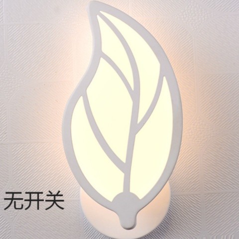 床头壁灯卧室内现代简约北欧过道树叶led客厅宾馆酒店工程墙壁灯图3