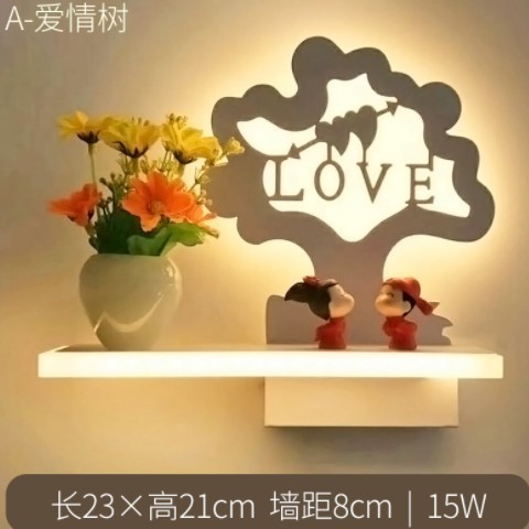 led壁灯床头灯花田园浪漫温馨家装饰新婚房过道镜前墙壁灯卧室图3
