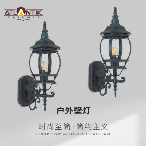 阳台防水壁灯户外欧式别墅花园庭院美式露台围墙大门LED室外壁灯图1