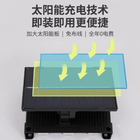 户外防水太阳能壁灯 简约别墅花园走廊过道灯 跨境led景观洗墙灯图3