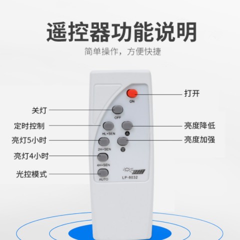 跨境太阳能小壁灯一体化新农村户外广场庭院灯太阳能感应灯批发图1