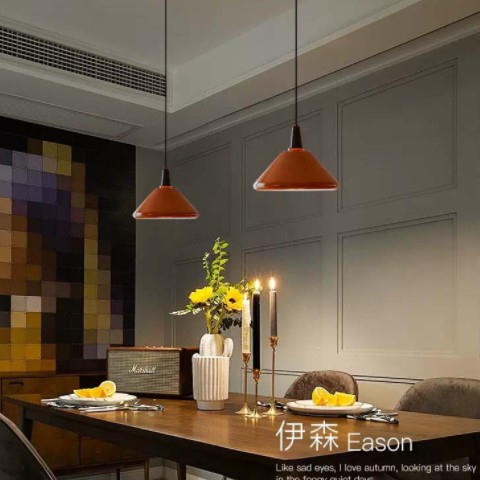 设计师双子吊灯包豪斯中古餐厅岛台吊灯创意侘寂风简约书房卧室灯图1