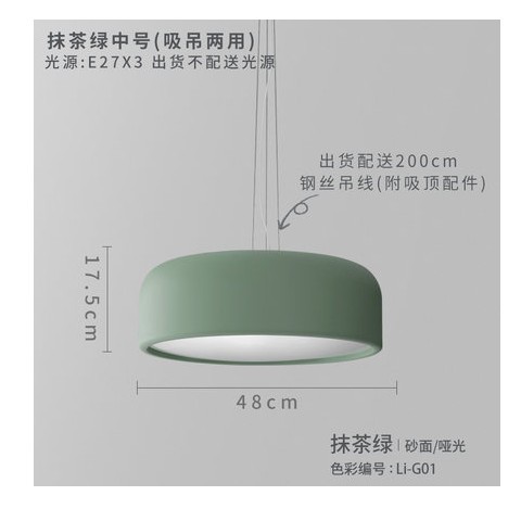 批发北欧创意吊灯 马卡龙吸吊两用灯 现代简约餐厅客厅卧室吸顶灯图1
