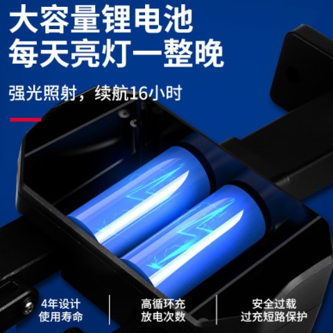 2021新款COB太阳能双面壁灯跨境分体太阳能庭院灯户外人体感应灯图3