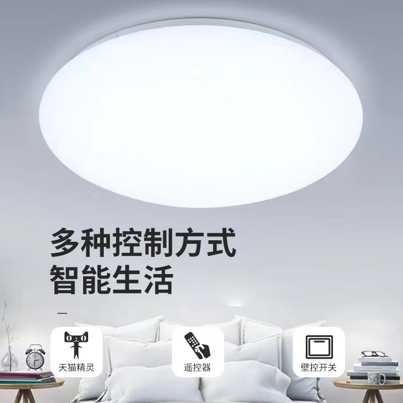 led吸顶灯北欧木纹马卡龙卧室书房灯简约客厅阳台过道网红灯图3