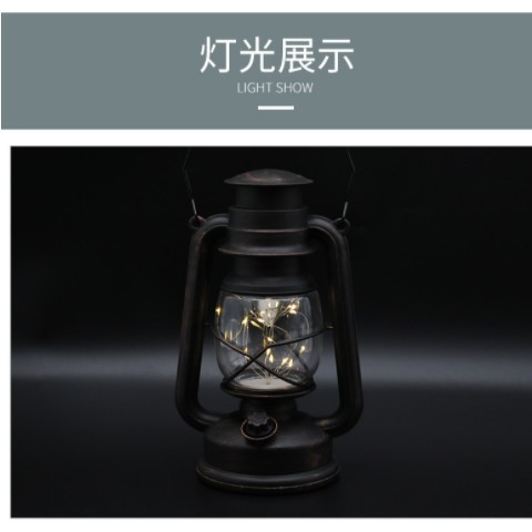 2021新款LED 煤油灯 仿古马灯 手提灯 仿铁艺野营灯 户外 野营灯图1