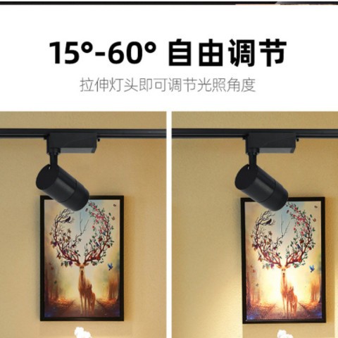 变焦调焦射轨道灯明装服装店商用射灯cob商超酒店连锁专供聚光灯图3