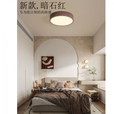 日式侘寂风灯北欧卧室吸顶灯设计师款手工描绘现代简约房间民宿灯