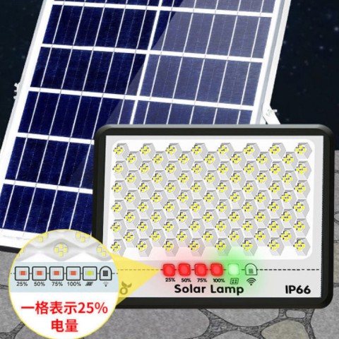 满天星太阳能灯 室外一拖二投光灯小区庭院聚光高亮LED投射灯厂家图3