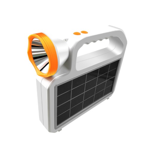 太阳能强光手提充电灯 LED家用户外工地巡逻露营远射多功能探照灯图2