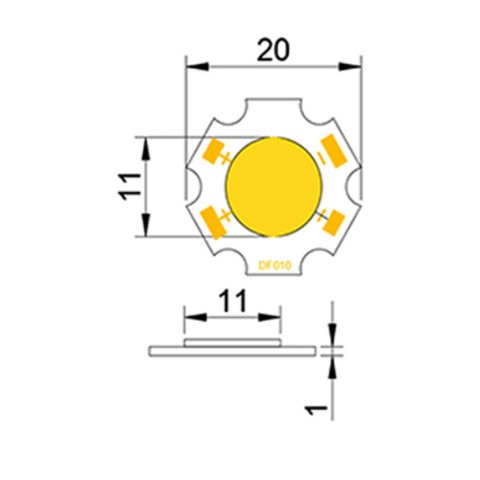 恒压cob光源DC12V24V梅花形灯珠单色双色线性免驱灯板三安芯片图3