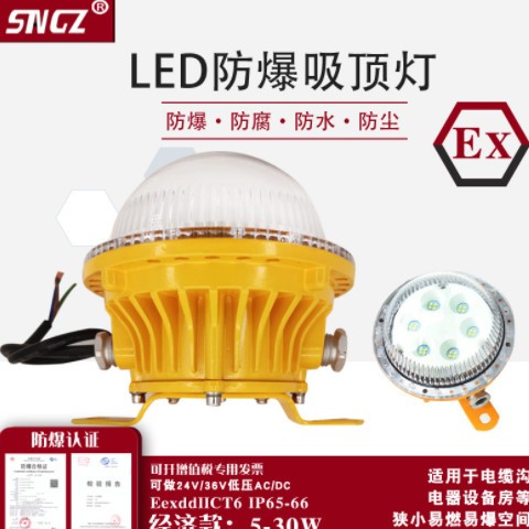 led防爆灯仓库50W100W加油站矿用防爆应急泛光灯工业隔爆型投光灯图1