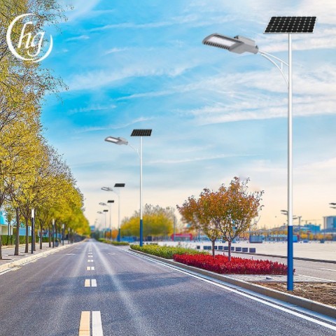 创富户外LED太阳能路灯 自动充电60w感应光源新农村6米太阳能灯图3