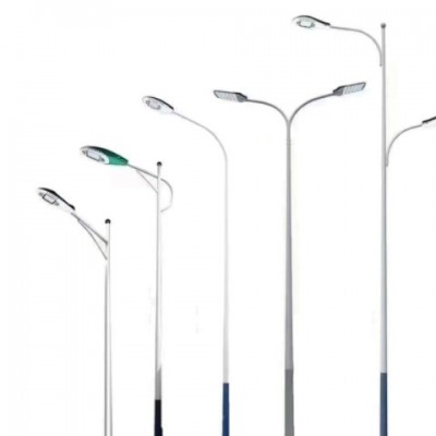 市电路灯全套高低臂高杆灯双臂6米8米led道路照明路感应路灯