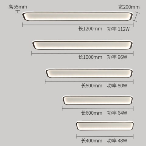 现代简约led吸顶灯极简玄关灯长方形照明灯具家装过道灯图2