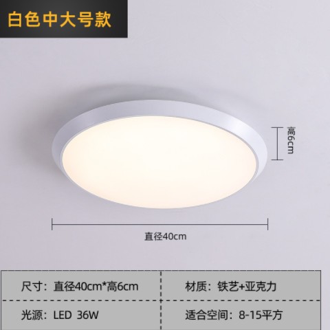 现代简约家装灯具灯饰led卧室灯极简阳台灯厨房灯过道灯三防灯图1