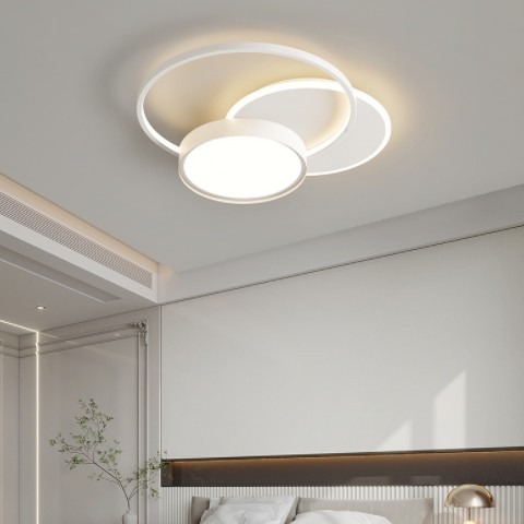 现代简约白色系列全屋灯具组合led灯饰客厅灯卧室灯家装吸顶灯图1