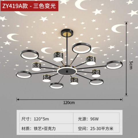 现代简约全屋灯具套餐组合新款大气客厅灯卧室灯餐厅吊灯中山工厂图3