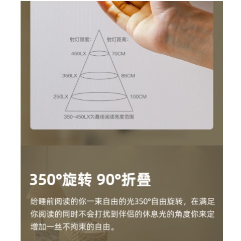 无线壁灯免钉免打孔可充电床头灯卧室磁吸免接线带开关阅读小射灯图3