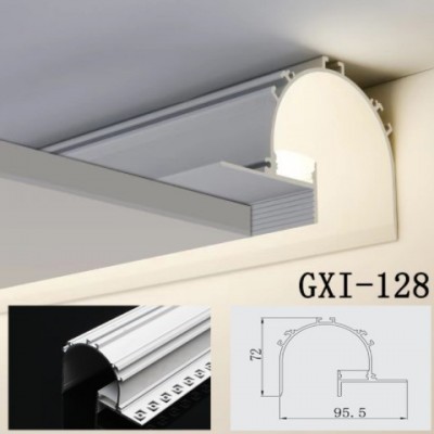 洗墙灯COB线性灯嵌入式线形灯回光槽悬浮吊顶灯带暗装弧形反光槽