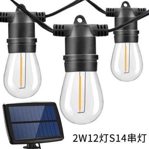 现货批发E27太阳能S14灯串户外LED球泡景观庭院灯圣诞节日装饰灯图3