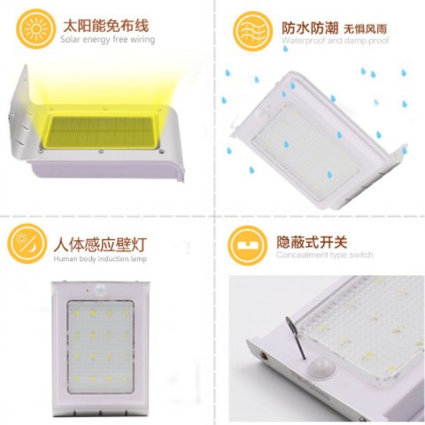 亚马逊爆款太阳能灯16LED灯户外庭院壁灯感应灯照明一体化路灯图3