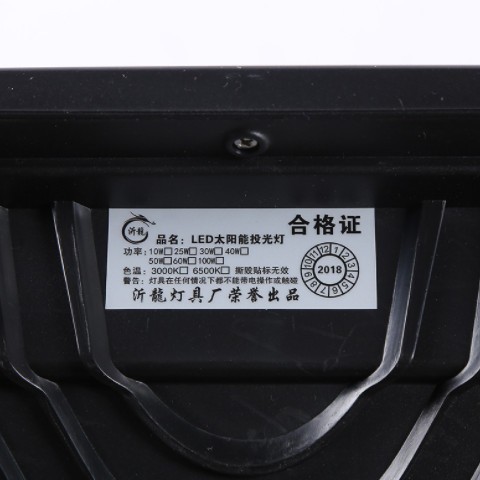 太阳能投光灯庭院灯家用超亮LED照明路灯新农村100W室内外投光灯图2