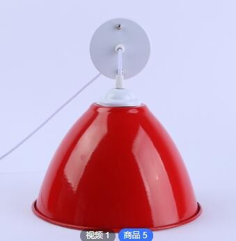 彩色锅盖灯工业吊灯灯罩子餐厅灯具彩色铝罩灯灯罩 创意吧台罩图2