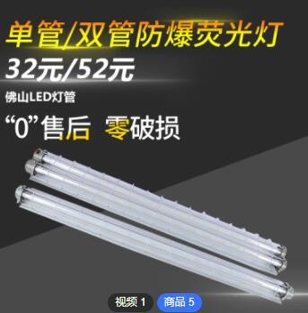 加工批发双管防潮灯LED荧光灯 双管荧光灯荧光灯led T8单管荧光灯图2