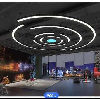 LED定制环形灯商超网咖健身专用造型灯图3