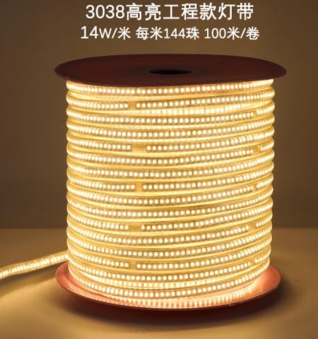 LED灯带2835高压防水5050led贴片柔性软灯条5730双排三排220v灯带图2