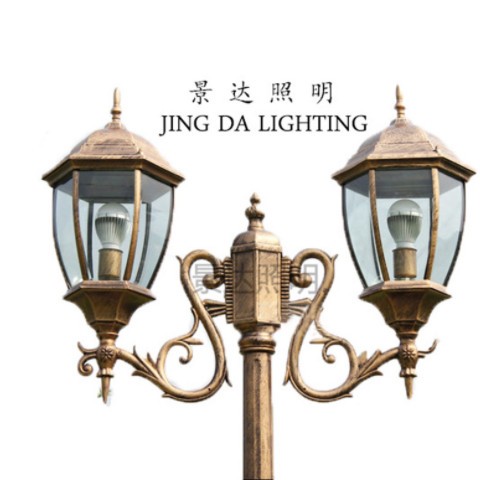 欧式复古别墅花园庭院灯室外路灯防水led草坪花园广场户外景观灯图2