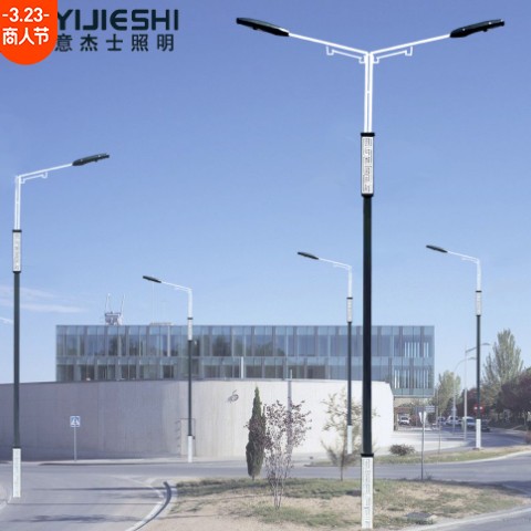 LED10米市电路灯杆公路城市主干道双头市电路灯民族风道路灯批发图3