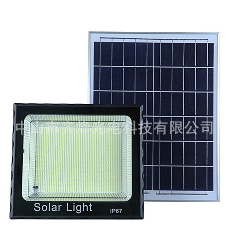 惠民太阳能投光灯一拖二家用庭院灯户外防水照明灯新农村超亮路灯图2