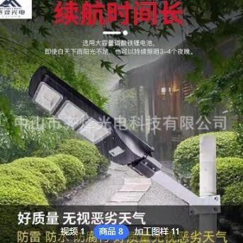 一体化太阳能路灯新农村感应照明灯户外防水庭院灯惠民大功率壁灯图3
