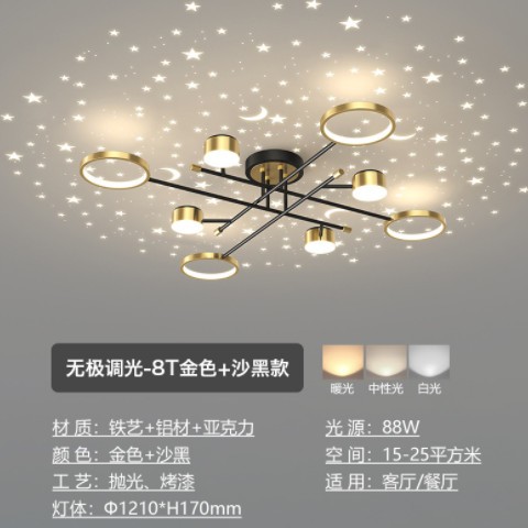 2023年新款创意星空客厅灯简约现代大气主灯现代简约满天星客厅灯图3