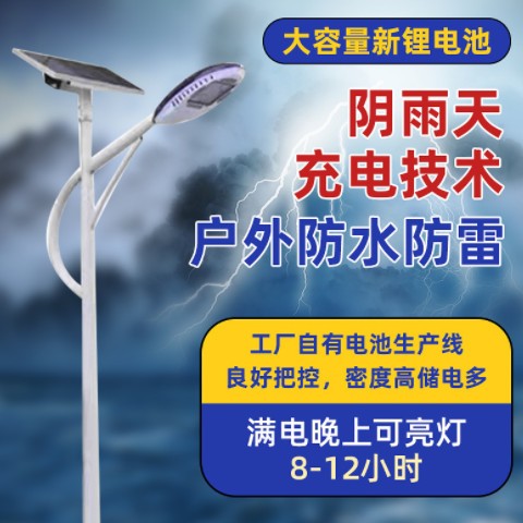 厂家批发新农村建设6米太阳能路灯一体化户外LED庭院灯市政照明灯图3