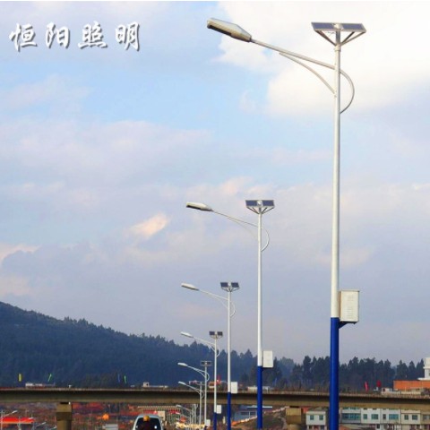 路灯厂家各种高低档海螺臂A字臂单弯太阳能路灯庭院灯草坪灯恒阳图3