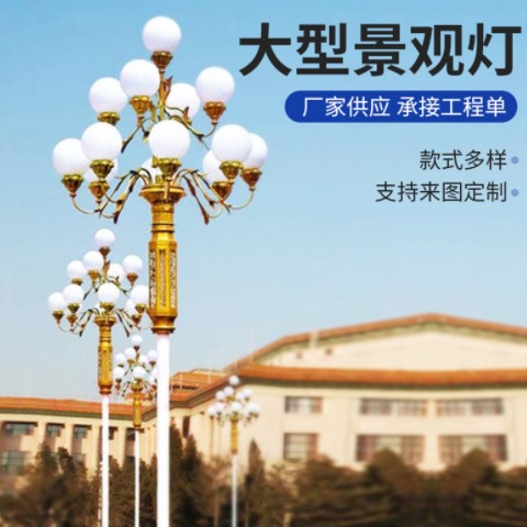 户外中华道路灯造型LED玉兰灯市政工程定 制公园广场小区景观灯图2