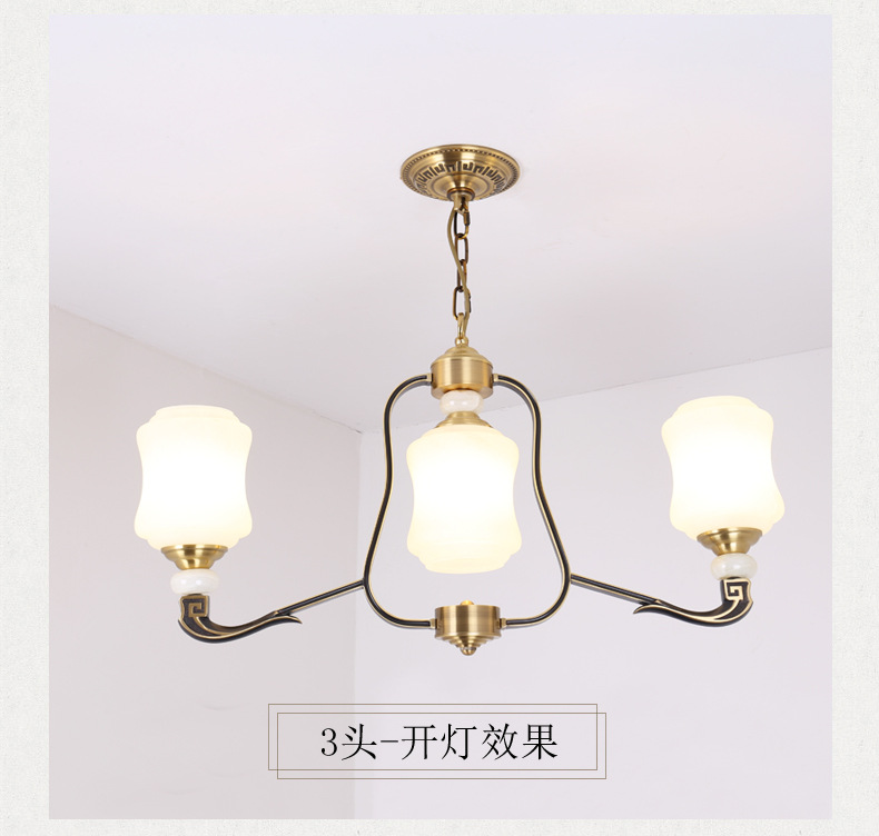 品牌厂家直销新中式全铜客厅吸顶吊灯现代简约大气家用灯高端灯具示例图11