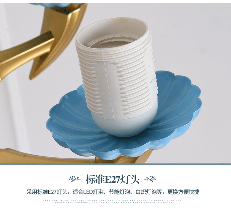 厂家直销新款创意客厅灯简约现代大气卧室灯饰铜本色玻璃欧式吊灯示例图24