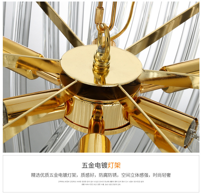 水晶玻璃吊灯 餐厅客厅简约工业风灯饰 耐用展厅厨房酒店客房灯饰示例图19