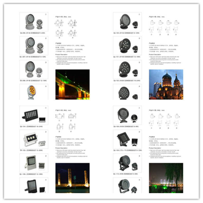 3瓦/5瓦/6瓦楞灯LED瓦楞灯 月牙灯led凉亭射灯led瓦片灯示例图19