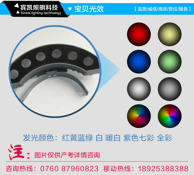 3瓦/5瓦/6瓦楞灯LED瓦楞灯 月牙灯led凉亭射灯led瓦片灯示例图11