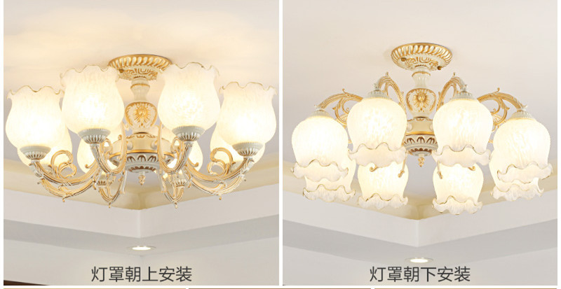 批发欧式吊灯创意卧室书房灯美式客厅灯饰铁艺合金餐厅灯展厅灯具示例图1