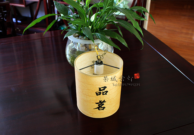 方形灯笼复古仿古仿羊皮灯笼书房茶楼过道阳台小吊灯可印字超简洁示例图9