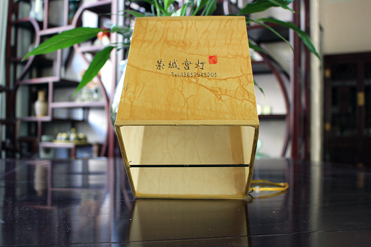 方形灯笼复古仿古仿羊皮灯笼书房茶楼过道阳台小吊灯可印字超简洁示例图3