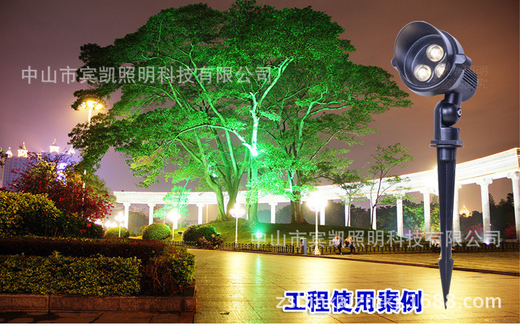 3瓦户外亮化LED插地灯草坪LED插泥灯公园亮化LED插地照树射灯示例图23