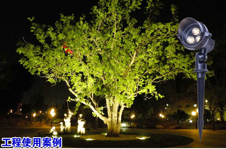 3瓦户外亮化LED插地灯草坪LED插泥灯公园亮化LED插地照树射灯示例图9