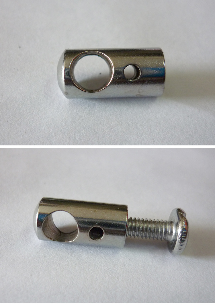 厂家批发 吊灯钢丝绳锁线器 A3铁灯饰锁线配件  电镀铬色端子配件示例图24